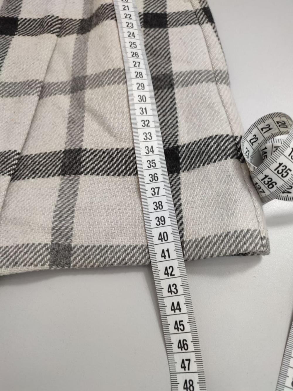 Юбка теплая в клетку 40 размер