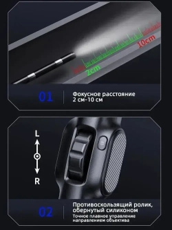 Шарнирный бороскоп 360 - 1080P HD инспекционная камера, инспекционныйскоп с подсветкой, IP67 водонепроницаемый зонд, 8 светодиодных ламп, бороскоп, совместимый с Android/iOS (объектив S43-8 мм)