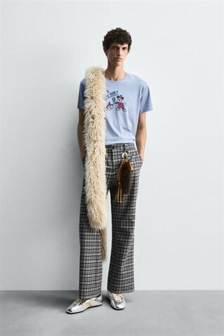 ZARA HARRY LAMBERT X DISNEY ФУТБОЛКА MICKEY + PLUTO, НЕБЕСНО-ГОЛУБОЙ