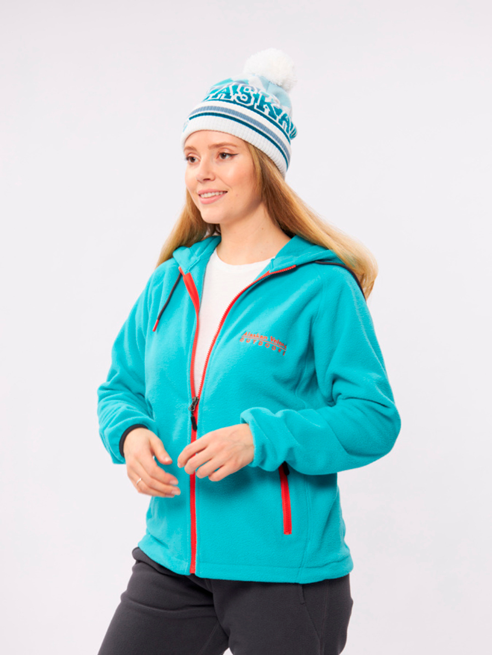 Шапка женская Alaskan Knitted мультиколор, Единый размер 58см