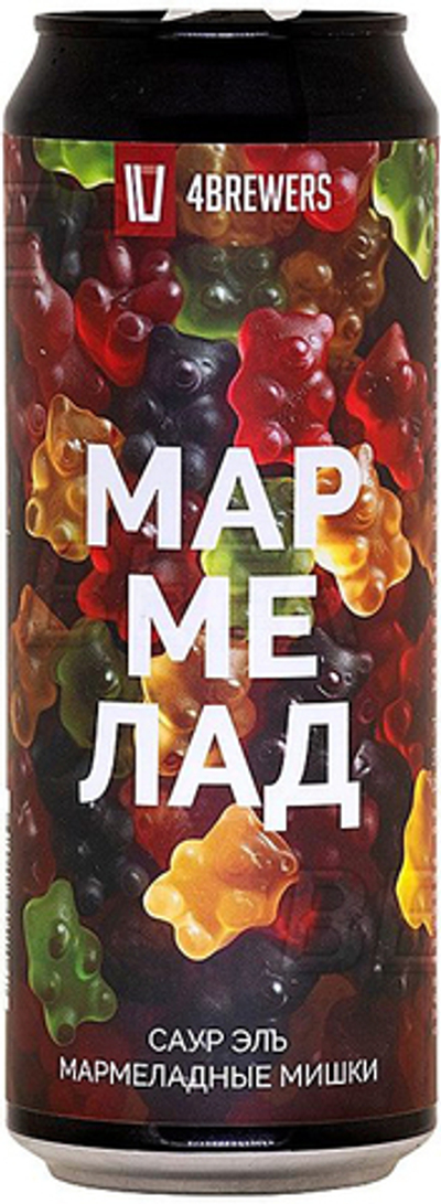 Пиво Четыре пивовара Мармелад / 4BREWERS Marmelad 0.45 - банка
