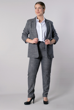 Жакет женский 3881зпб, клетка #406Кле043881зпб