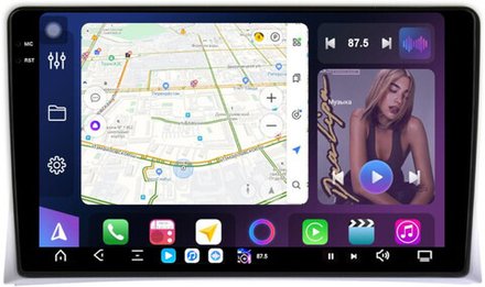 Магнитола для Volkswagen Multivan T5 2003-2015 - FarCar GX042-MM монитор 9.5" 2K QLED на Android 14, TS20, 6+128Гб, CarPlay, 4G SIM-слот