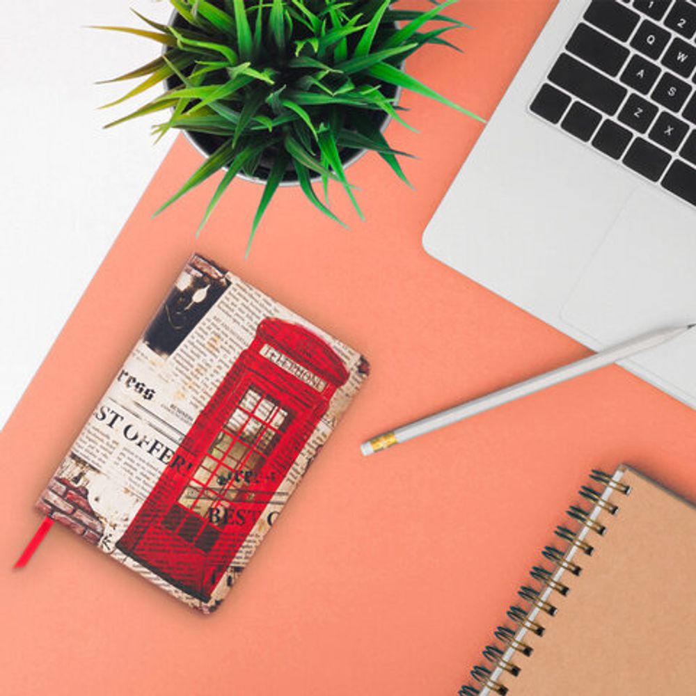 Ежедневник недатированный B6 (127х186 мм), BRAUBERG VISTA, под кожу, гибкий, 136 л., "Good old England", 112107