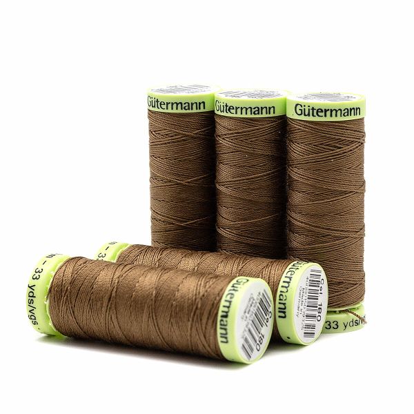 Нитки отделочные Gutermann Top Stitch 30 (30 метров), 5 кат. | 180 золотистая охра