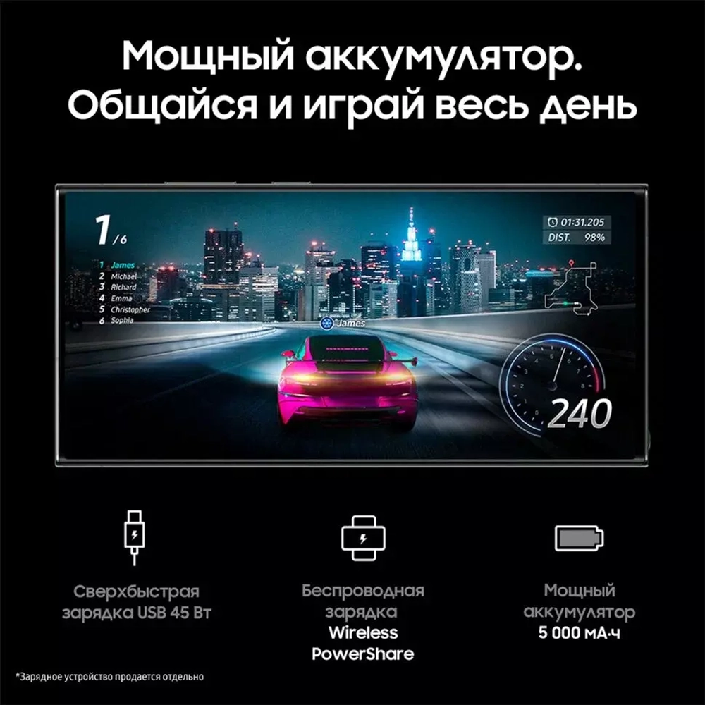 Смартфон Samsung Galaxy S23 Ultra 5G 8/256GB SM-S918 Black