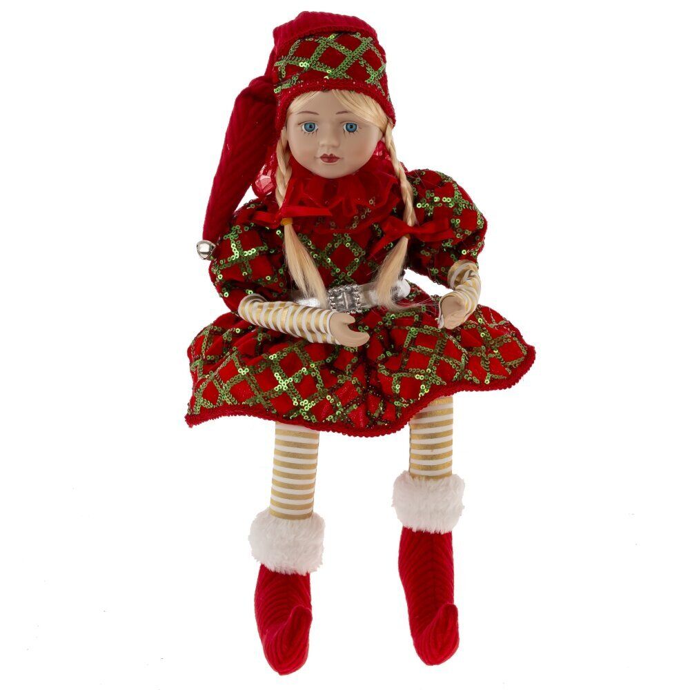 GAEM Игрушка набивная "Эльф" (муз, движ), L16 W12 H40 см (полка 22 см.)