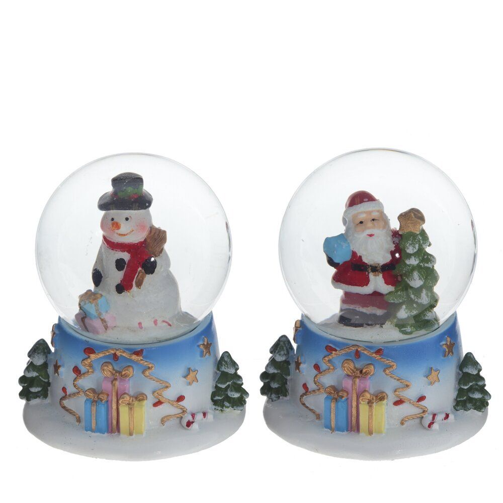 GAEM Фигурка декор в стекл шаре "Дед Мороз/Снеговик", D 4.5 см, L5,5 W5 H6 см, 2в.