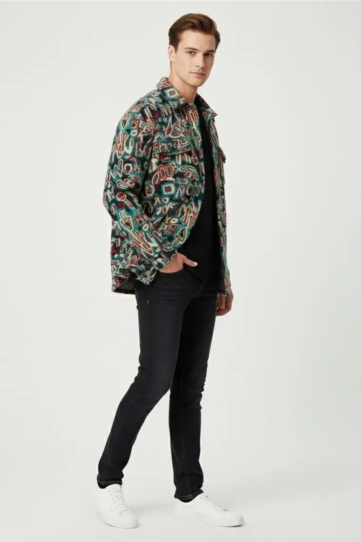 Мужская плотная рубашка «NUMBERS»