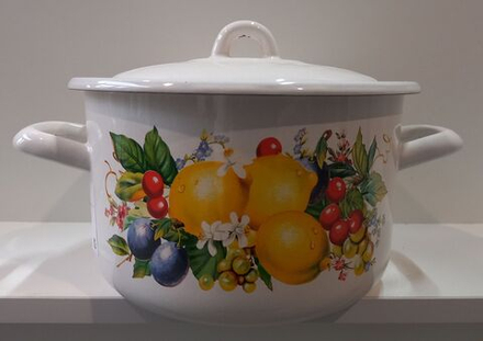 Кастрюля эмалированная Изобилие 2,9л цилиндрическая ЭТ-72 Эстет