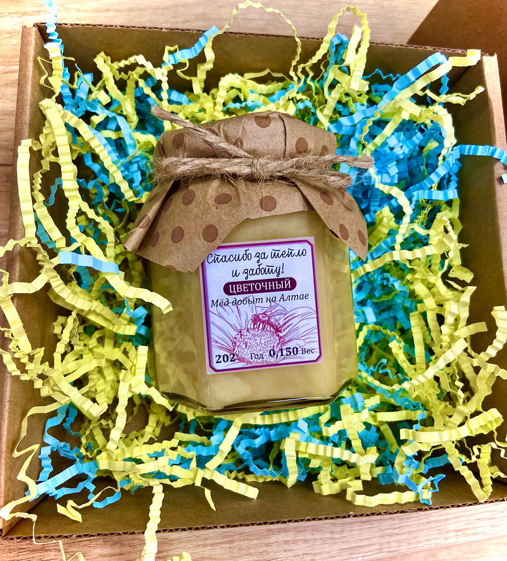 Набор натурального меда, 4 баночки по 150 гр., Алтай, 2025