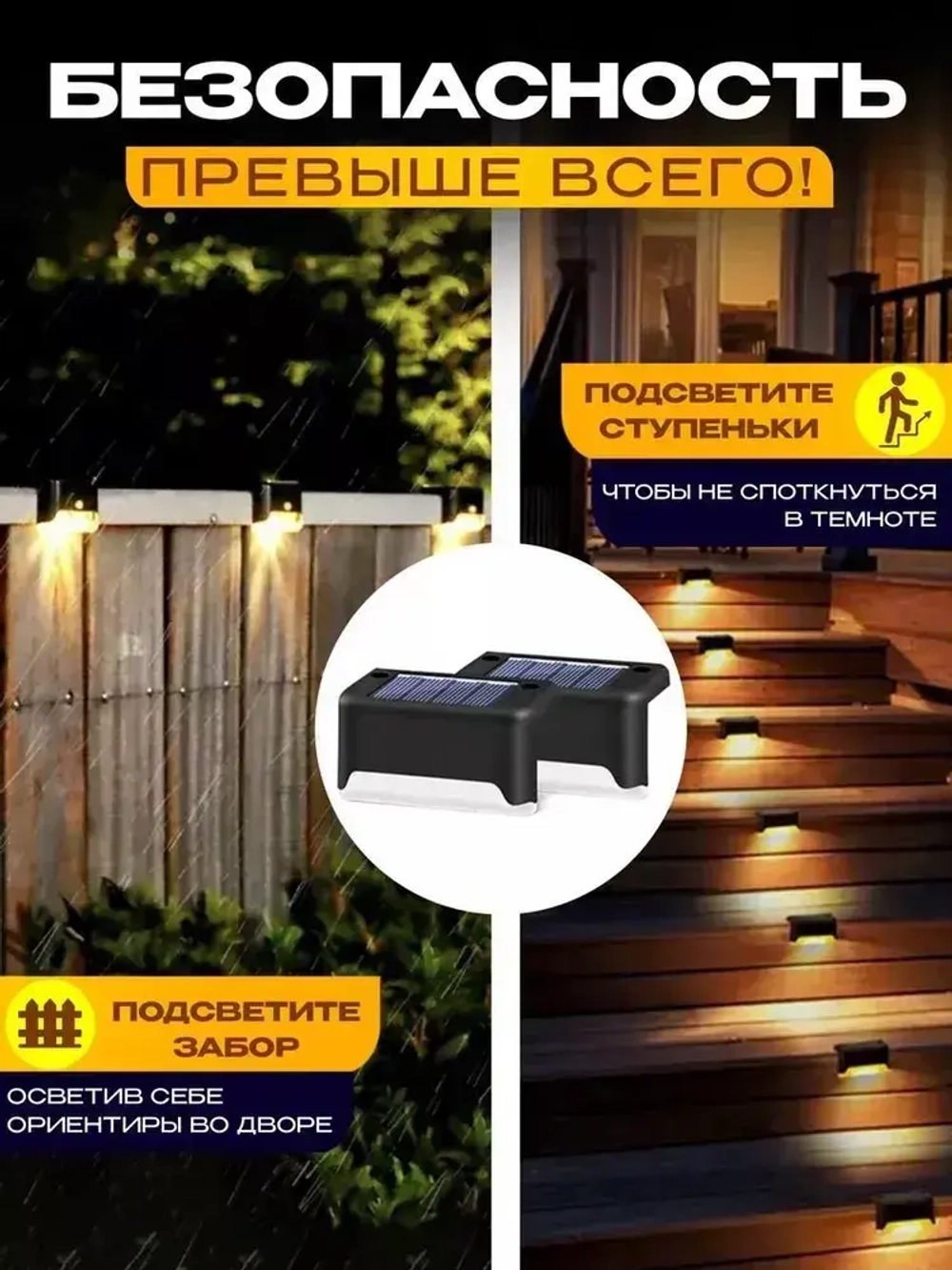 Светильник на солнечной батарее уличный садовый фонарик угловой с датчиком освещенности 8 шт для подсветки фасадов дорожек сада ступеней и выступов