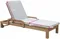 Шезлонг Rimini из массива акации с бежевым матрасом