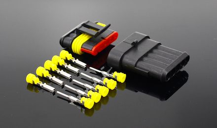 Разъем AMP влагостойкий автомобильный 5pin (комплект)