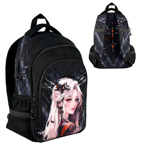 АКЦИЯ ЛИК Рюкзак школьный Феникс+ арт.68253/ 14 ДЕВУШКА ПАНК (31х44х16 см