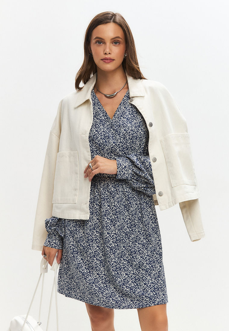 Платье мини на запах