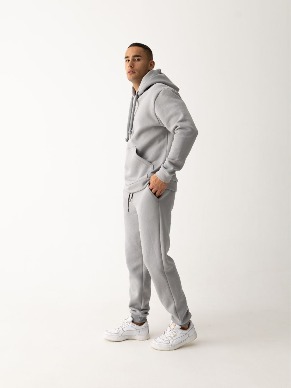 Костюм мужской спортивный теплый. Грей