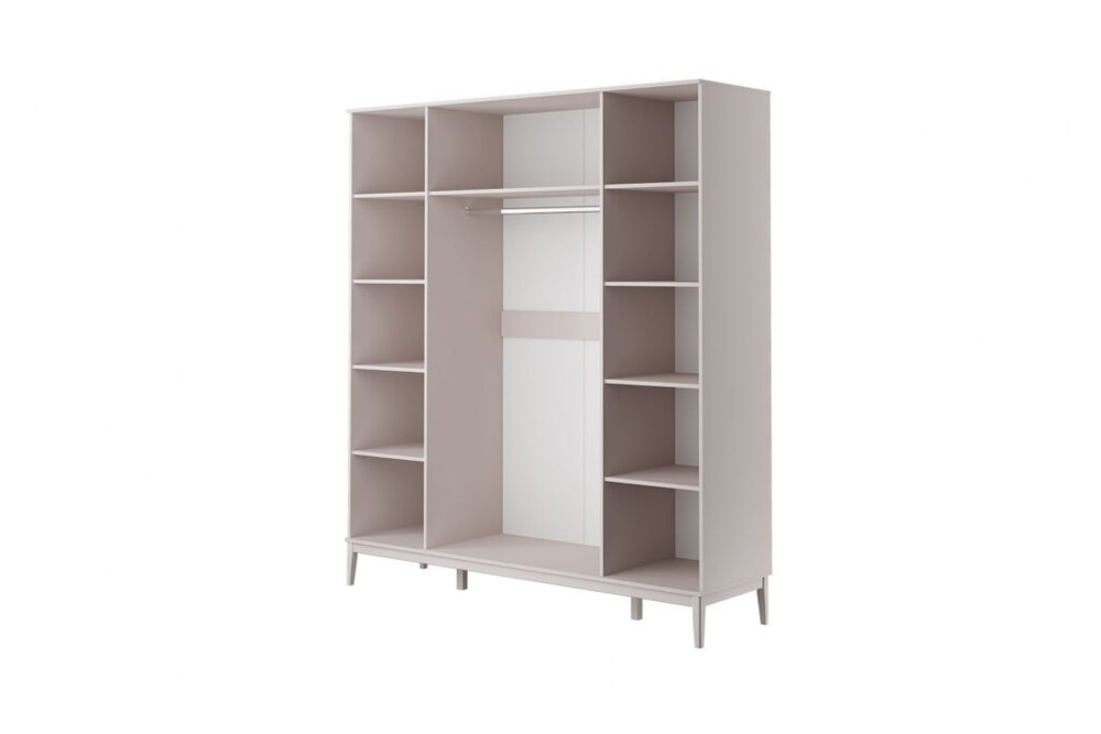 ФАРГО Льняной ЛАК, Шкаф для одежды ШР-4, ЛДСП/МДФ лак (Персидский Жемчуг/Льняной ЛАК) 1954х2200х544