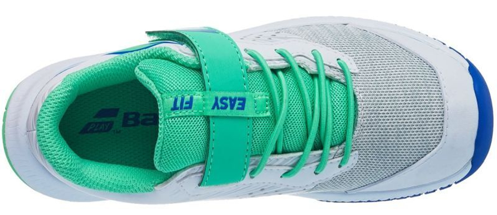 детские Кроссовки теннисные Babolat Pulsion All Court Kid - white/biscary green