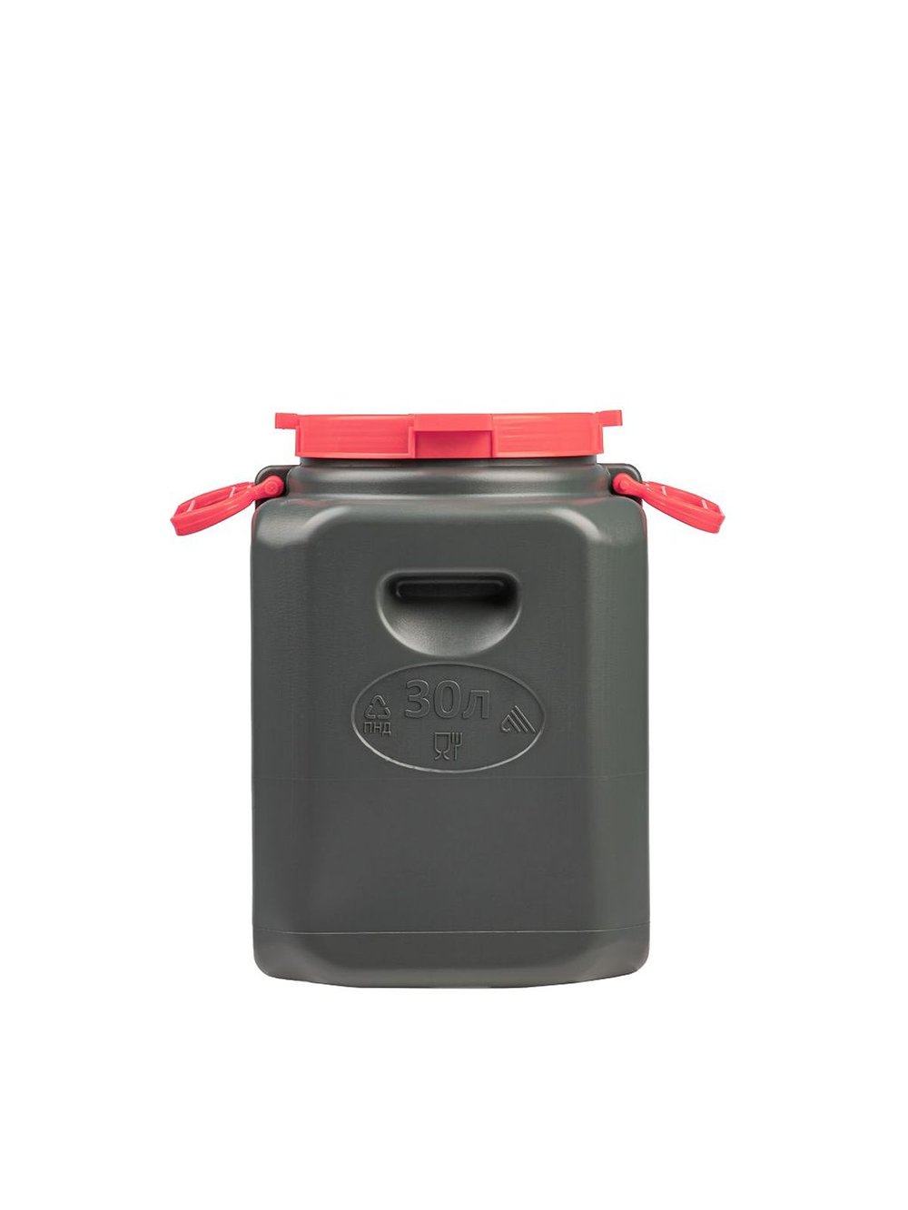 Канистра-бочка (Эконом) с навесными ручками 30 л, (горловина 215 мм) (8330)
