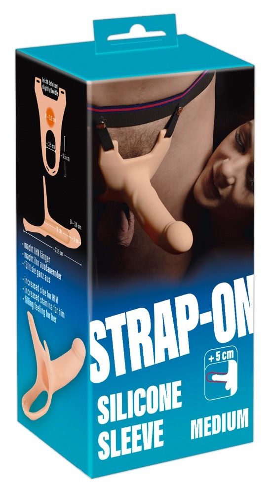 Силиконовый полый страпон на ремнях Silicone Strap-on by You2Toys Medium