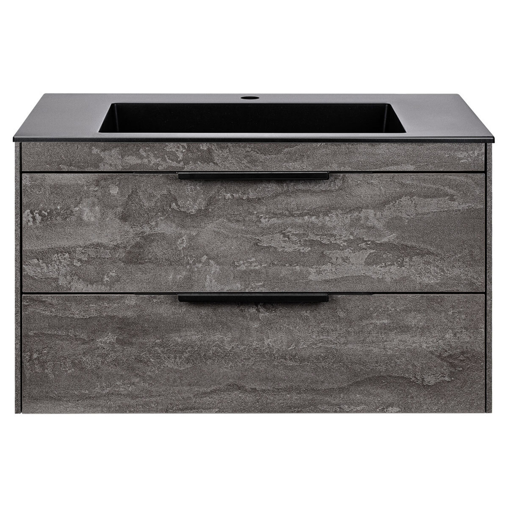 Тумба под раковину Vincea Chiara 2D 800 подвесная, 2 выкатных ящика soft-close, G.Stone