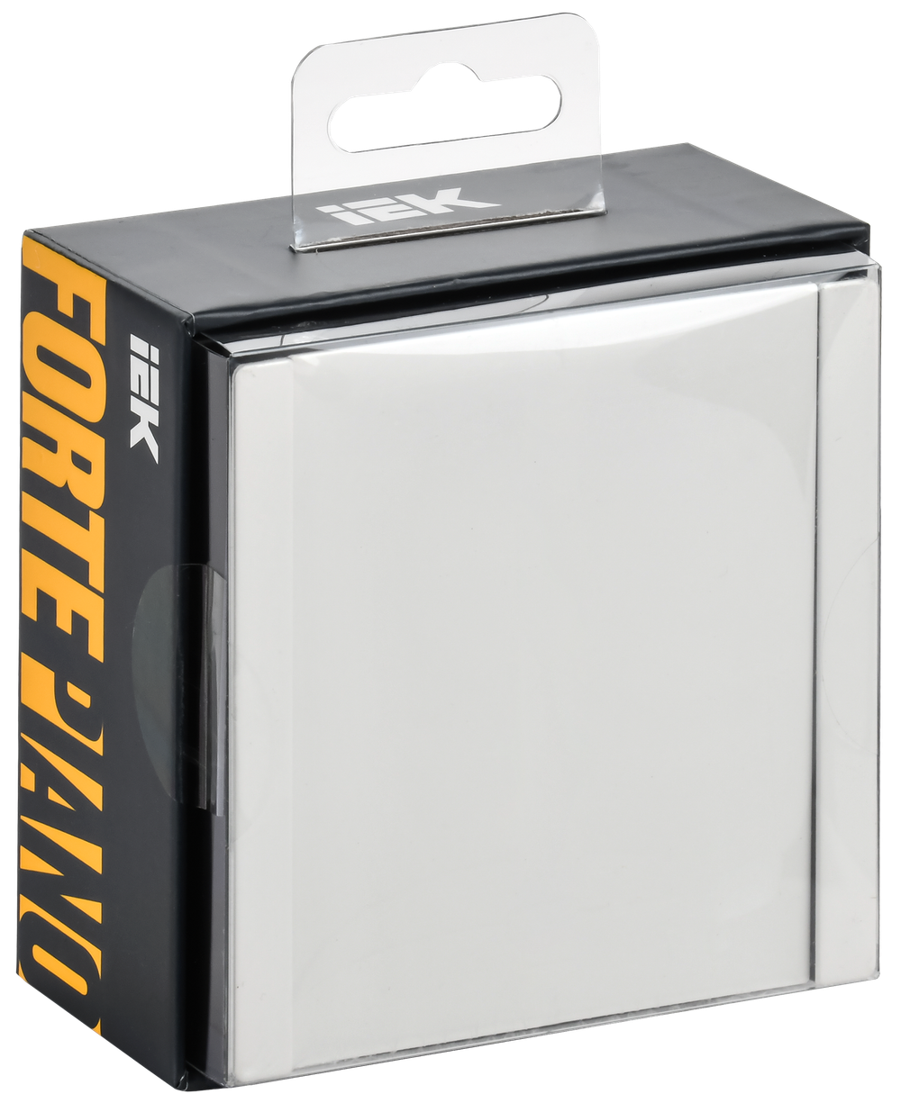 FORTE&PIANO Выключатель 1-клавишный перекрестный 10А FP212M металл белый IEK