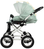 Детская коляска Indigo Barbara 21 Classic 3 в 1 с автокреслом Avionaut Cosmo Grey Ba02 шалфей