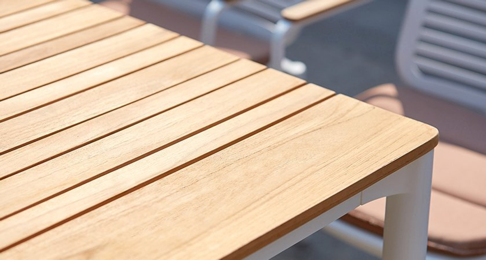 Комплект металлической мебели Tagliamento Armona, белый, терракотовый, натуральный