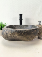 Раковина из речного камня RS-65994 39х31х16 из натурального камня