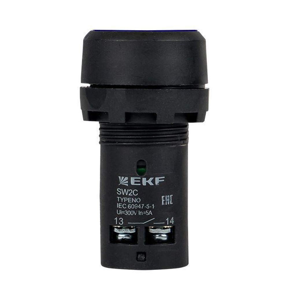 Кнопка SW2C-11 возвратная син. NO+NC EKF sw2c-11s-b