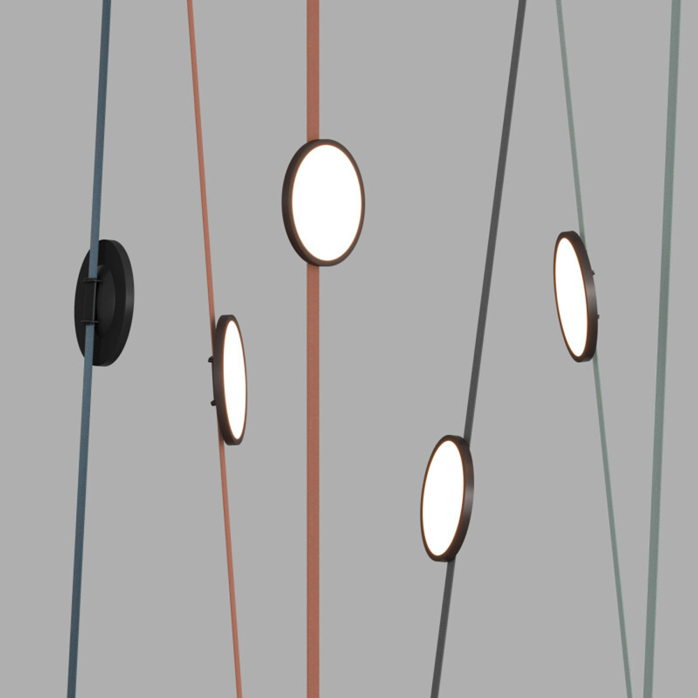 DK5566-BK Cветильник для трека-ремня Belty, серия Flow, со светодиодом, D168*H29.5мм, 48V DC, 10W, RA90, 120°, 4000K, IP20, черный, алюминий