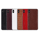 Наклейка из экокожи для iPhone XS Max, 011062 Коричневый