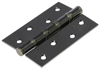 Петля карточная стальная MSN 100X70X2.5-4BB BN с подшипником универсальная, врезная на круглой оси, цвет черный никель