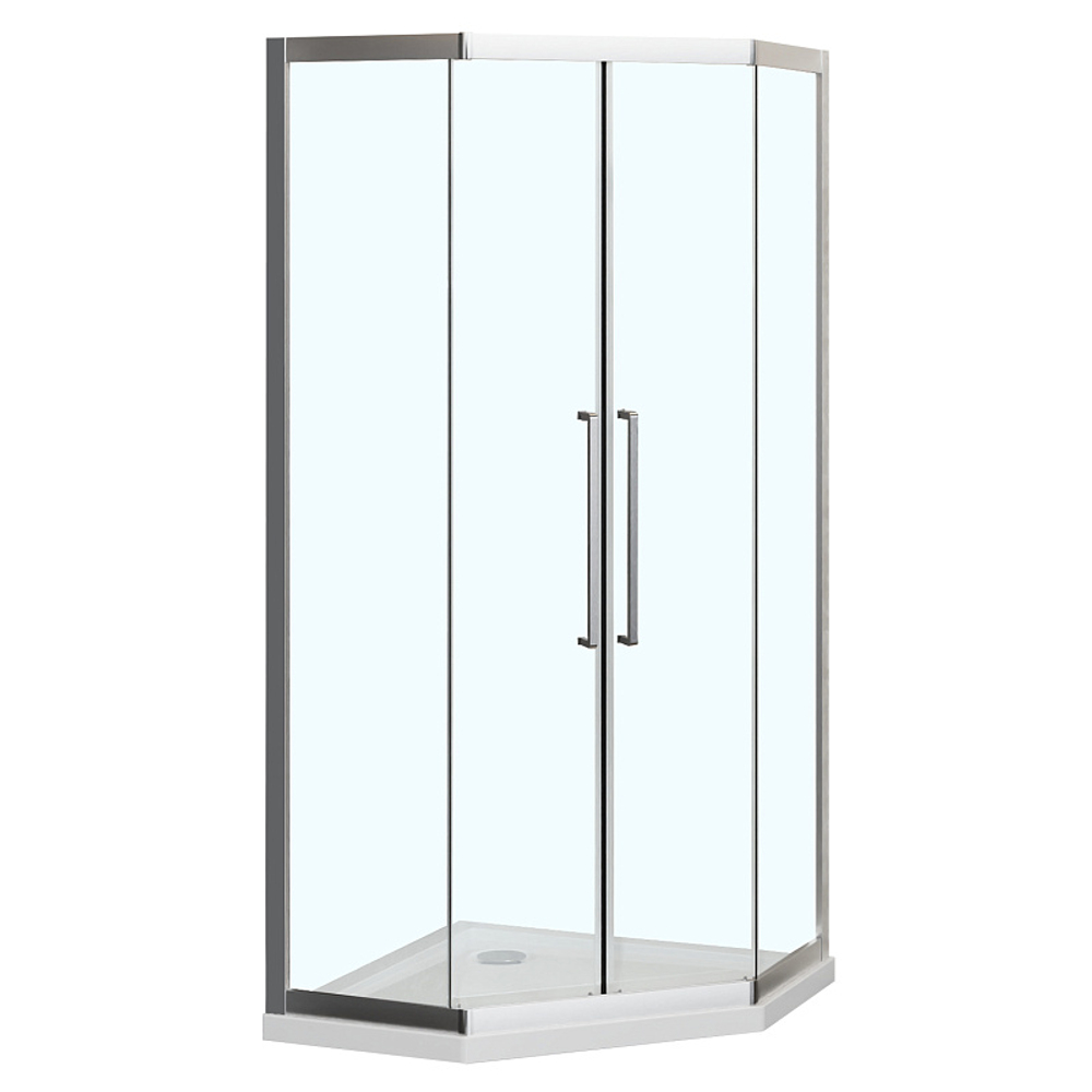 Душевое ограждение Azario OSAKA 900х900х1950 две сдвижные двери, прозрачное стекло 5 мм, профиль хром (AZ-092K2-90-CH-CL)