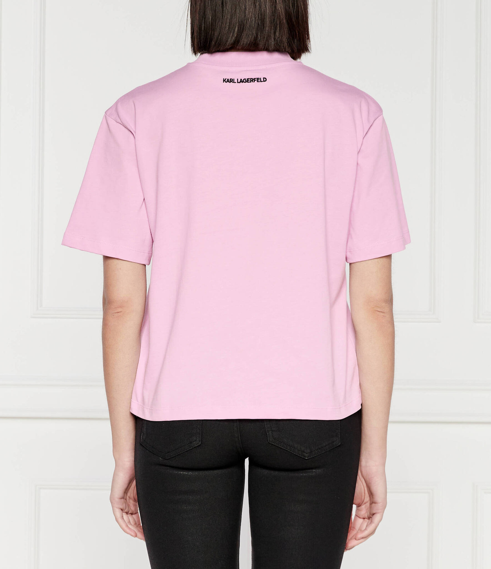 Футболка Signature Hem Karl Lagerfeld - лавандовый(226W1703)