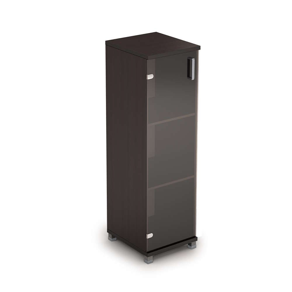 Шкаф средний пенал со стеклом (задняя стенка ЛДСП) АВАНС (AVANCE)