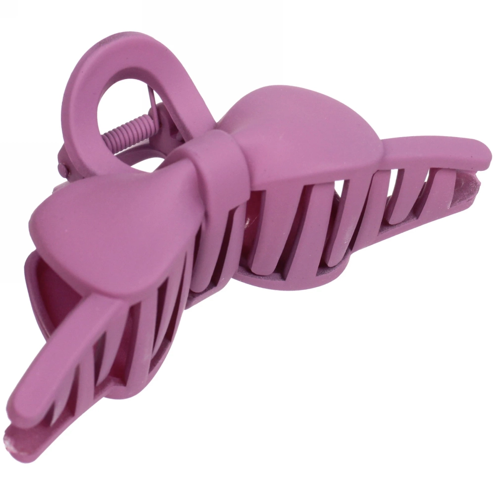 Заколка-краб для волос на блистере «Style Matte», бантик, микс 6 цветов, 11см