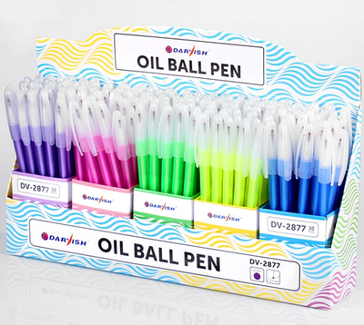 Ручка шарик. масл. корпус цветной, ассорти (Darvish)