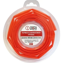 Термоусаживаемая трубка DORI (4/2, красная, 3 метра)