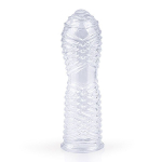 Закрытая прозрачная насадка на пенис 13см с ребрышками Bior Toys Sex Expert SEM-55200