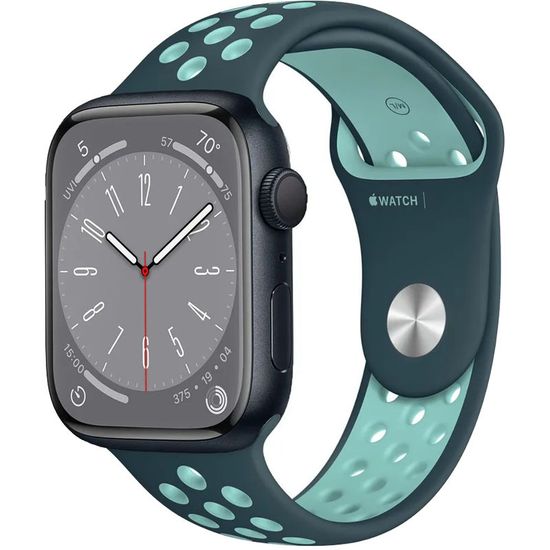Apple Nike Sport Band for Apple Watch 38|40|41mm Nike Midnight Turquoise/Aurora Green (Бирюзовый) MXQX2ZM/A