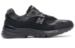 New Balance NB 992 retro low-cut running shoes for men and women in the same style black