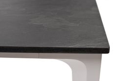 "Малага" обеденный стол из HPL 90х90см, цвет "серый гранит", каркас белый