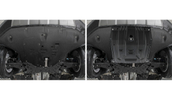 Защита картера и КПП AutoMax для Hyundai Santa Fe IV (V - 2.2D; 2.4; 3.5) 2018-2021/Hyundai Tucson III (V - 1.6 (132/177 л.с.); 2.0; 2.0D) 2015-2018/Hyundai Tucson III рестайлинг (V - 1.6T GDI (177 л.с.); 2.0; 2.0D; 2.4) 2018-2021/Kia Sorento III Prime (V - 2.2D; 2.4; 3.3) 2015-2017/Kia Sorento III Prime рестайлинг (V - 2.2D; 2.4; 3.5) 2017-2020/Kia Sportage IV (V - 1.6T (177 л.с.); 2.0; 2.0D) 2016-2018/Kia Sportage IV рестайлинг (V - 2.0; 2.0D; 2.4) 2018-н.в., сталь 1.4 мм, с крепежом, штампованная, AM.2375.1