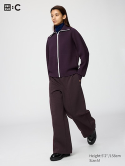 UNIQLO Брюки прямого кроя, темно-коричневый