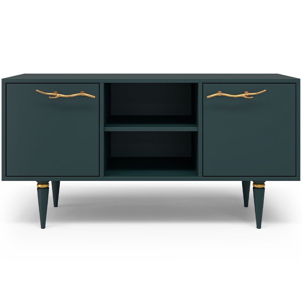 Тумба под ТВ Арт Колор matte 117см Классик Голд Зеленый бирюзовый матовый