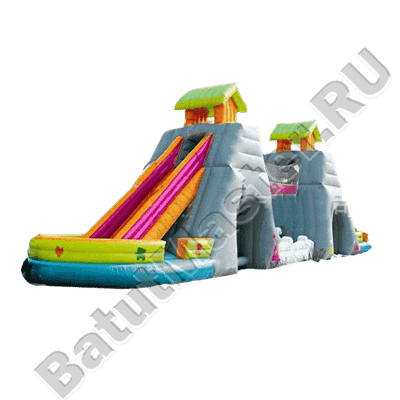 Детский надувной батут-горка "Крепость"