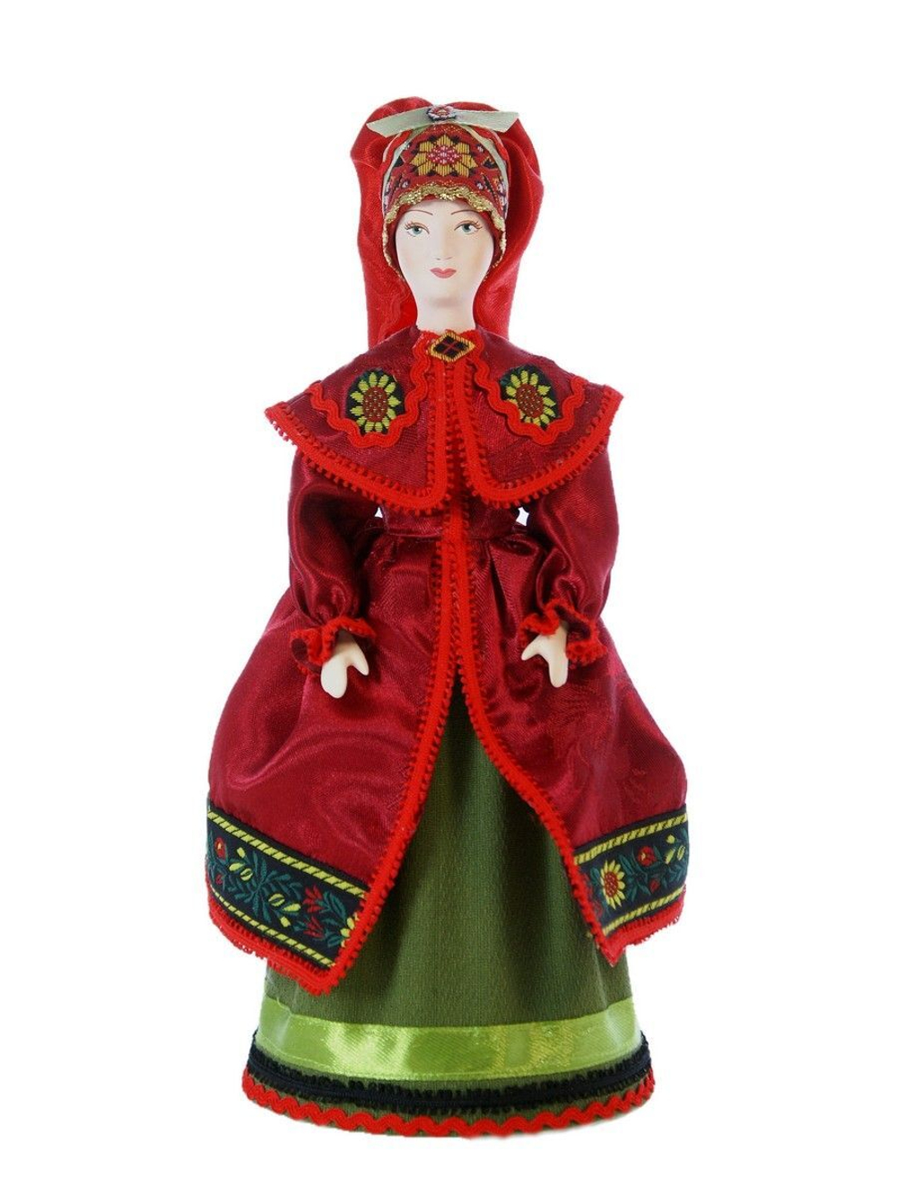 Кукла фарфоровая Украинка в праздничном костюме Киевской губернии