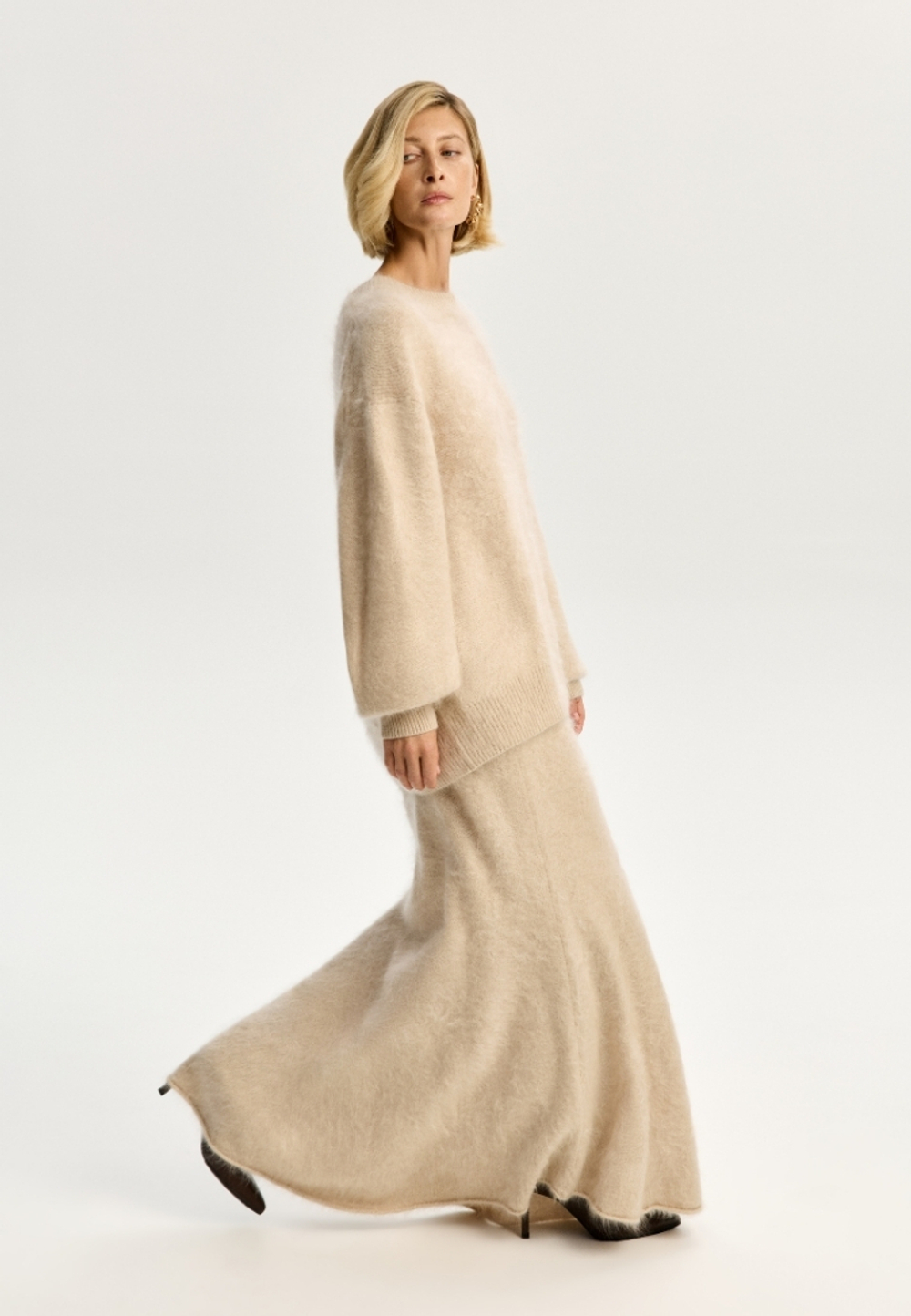 Юбка из пушистого кашемира